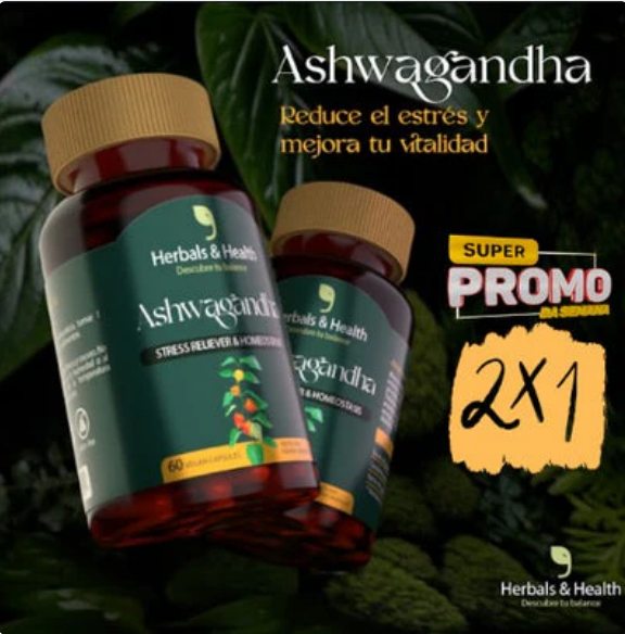 ASHWAGANDHA - 2 X $32.99 || MEJORA EL SUEÑO - REDUCE EL ESTRES - REDUCE EL CORTISOL