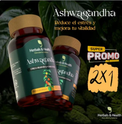 ASHWAGANDHA - 2 X $32.99 || MEJORA EL SUEÑO - REDUCE EL ESTRES - REDUCE EL CORTISOL