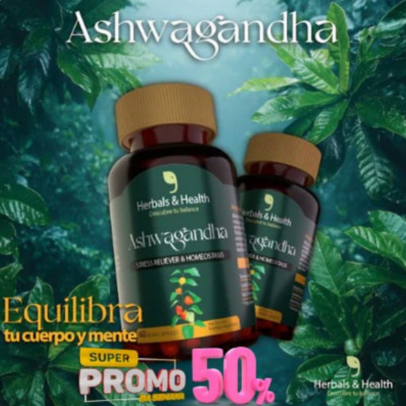 ASHWAGANDHA - 2 X $32.99 || MEJORA EL SUEÑO - REDUCE EL ESTRES - REDUCE EL CORTISOL