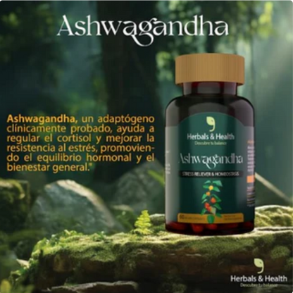 ASHWAGANDHA - 2 X $32.99 || MEJORA EL SUEÑO - REDUCE EL ESTRES - REDUCE EL CORTISOL